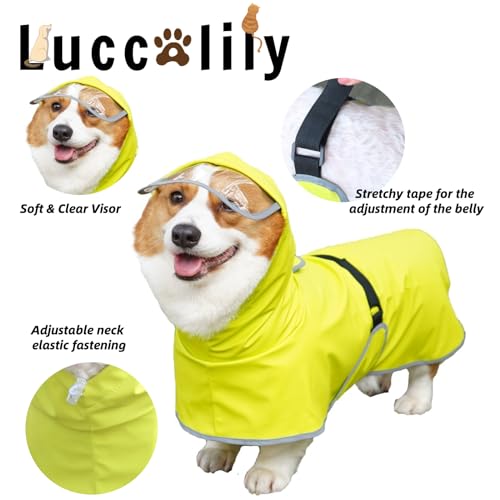 Dog Rain Jacket with Hood for Small Pet (Light Green / X-Small)