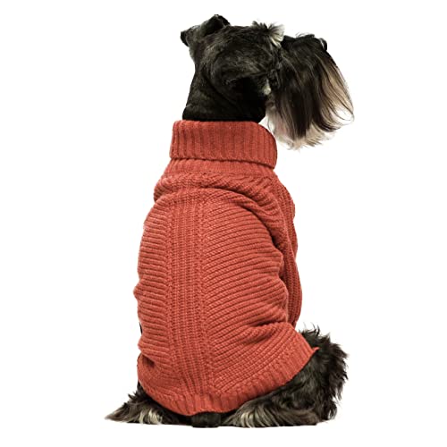 Thermal Knitted Dog Sweater Doggy Winter Coat Pet Clothes Doggie Turtleneck Jacket Puppy Outfits Cat Sweatshirt Red X (X-Large / Red)