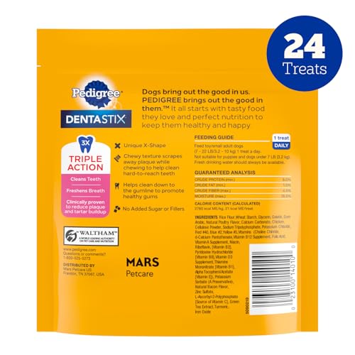 Dentastix Small & Toy Dental Dog Treats (24 Count (Pack of 1))