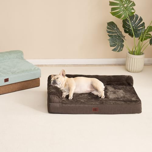 Orthopedic Dog Bed Medium Size Dogs (Brown / 30.0"L x 20.0"W x 6"Th)