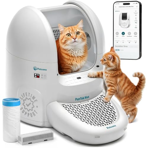 PurrTek Automatic Litter Box Self Cleaning 5GHz Wi (Extra Large)