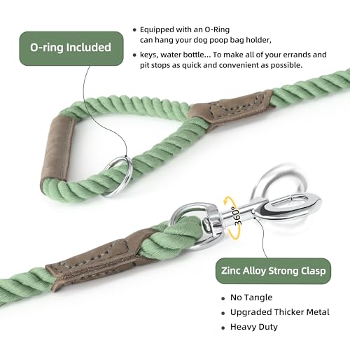 Dog Leash Braided Cotton Rope w (Kashmir / 48 Inch-1/2")