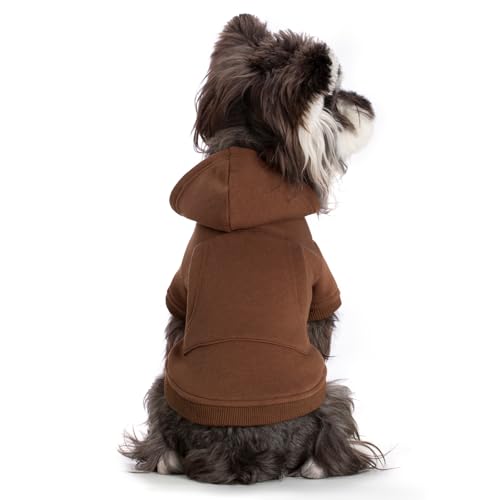 Dog Hoodie & Cat Sweater (2XL-(20~30lb) | Chest(~24") / Brown)