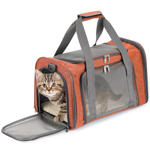 Pet Carrier 17.5" x 11.2" x 11.5" (Orange)