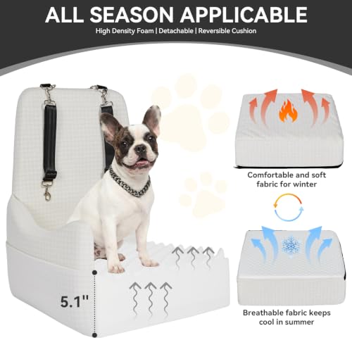 Pet Car Seat with Patented Safety System (Beige / Medium)