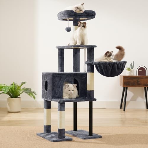 Cat Tree with Toy (49.2 inch / Smoky Gray)