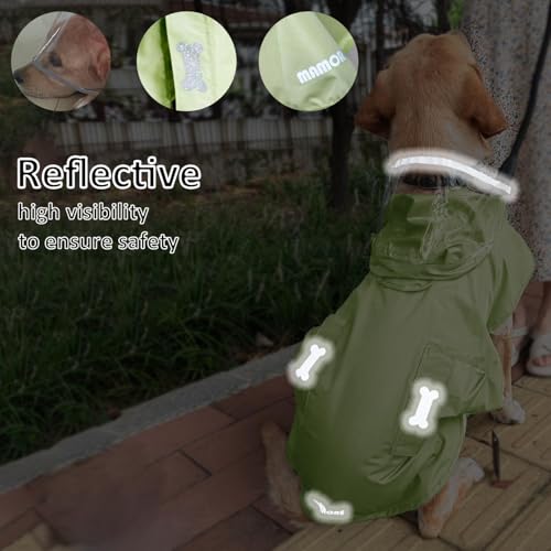 Waterproof Dog Raincoat (Light Green / X-Large)