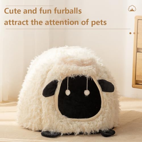 Lamb Shape Cat House Sheep Shape Cat Cave Bed Semi (Sheep / Onesize)