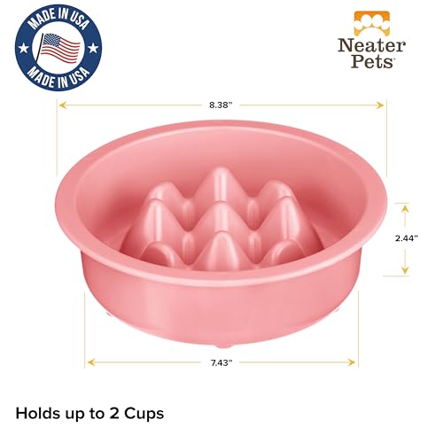 The Niner Slow Feed Bowl (Pink / 2 Cup)