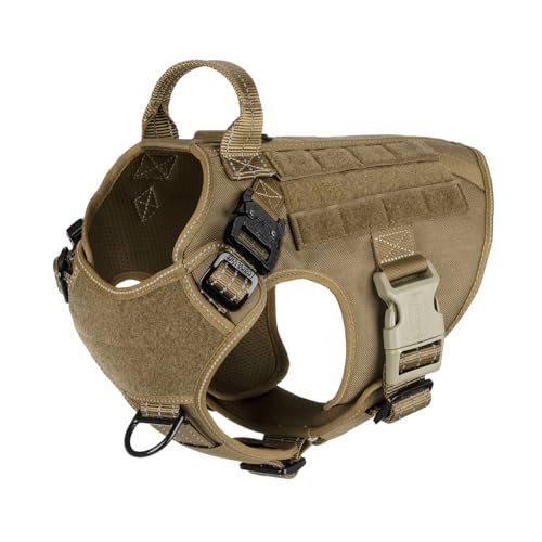 Tactical Dog Harness for Medium Dogs (Medium (Pack of 1) / Brown)