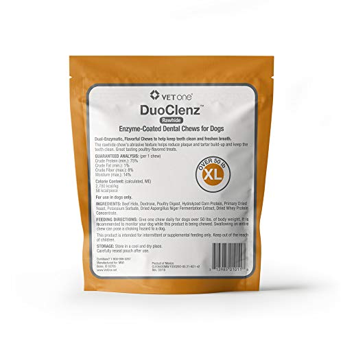 DuoClenz Rawhide Dental Hygenic Chews for Dogs (Extra Large Dogs)