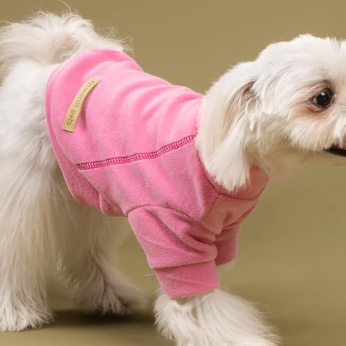 3 Pack Classic Fleece Sweatshirt for Small Dogs and Cats (Small / Pink-Rose-Baby Pink)