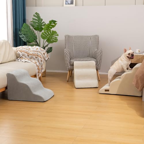 Dog Stairs for Small Dogs (Light grey)