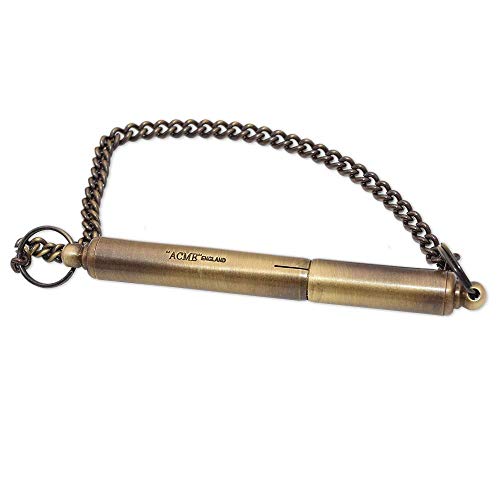 Original 'Silent' Dog Training Whistle no. 535. Adjustable Frequency. Good Sound Quality. Weather (Antique Brass)