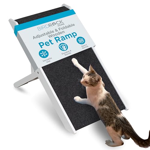 Adjustable Pet Ramp for Small Dogs (White - 13")