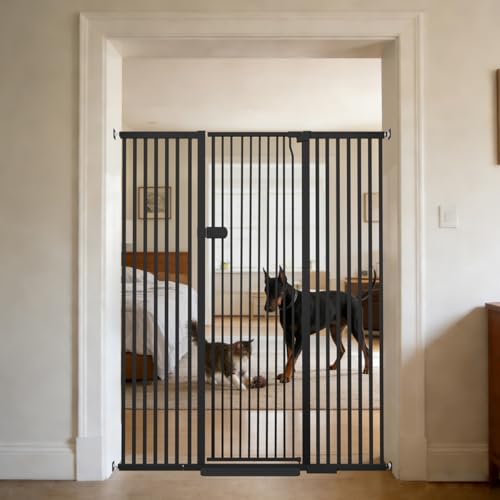 Extra Tall Cat Gate 61.02" High 29.92" (61.02" H-black / 29.92"-59.44" W)