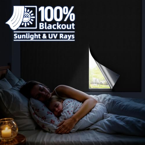 Magnetic Blackout Window Cover (Black / 58"W x 105"H)