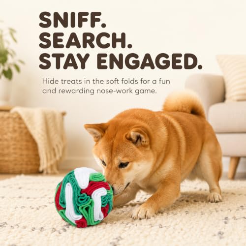 Multi Color Snuffle Ball for Dogs (White & Green / Medium)
