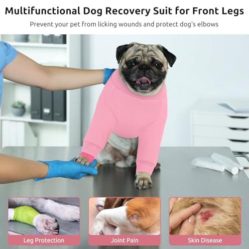 Dog Leg Sleeve to Stop Licking (Small / Pink)
