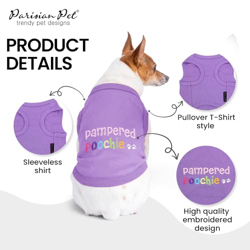 Dog Shirt 100% Cotton Shirts for Large Dogs (Large / Pampered Poochie)