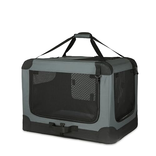 Portable Folding Soft Dog Crate (Grey / 26.0"L x 18.0"W x 18.0"H)