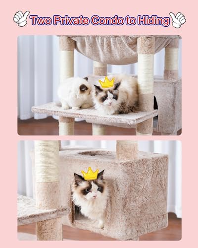 Cat Tree 74" Tower for Large Cats (74 inch / Muchroom)