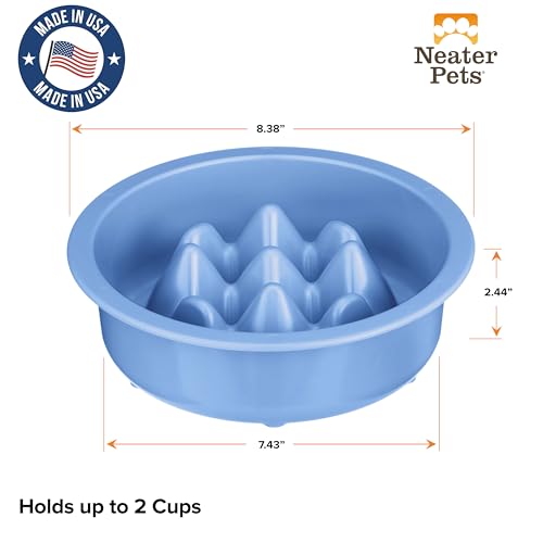 The Niner Slow Feed Bowl (Blue / 2 Cup)