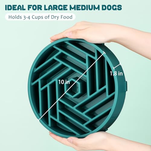Slow Feeder Dog Bowl (green)
