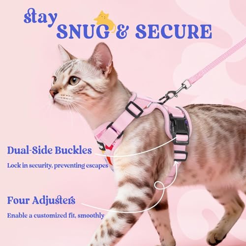 Cat Harness and Leash Set (Xs / Purrty Pink)
