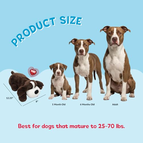Snuggle Puppy Heartbeat Toy (Mocha / 1 Count (Pack of 1))