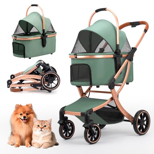 3 in 1 Pet Stroller for Small (Green)