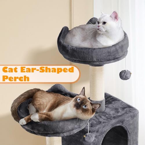 62.5in Tall Cat Tree w (62.5in / Dark Gray)