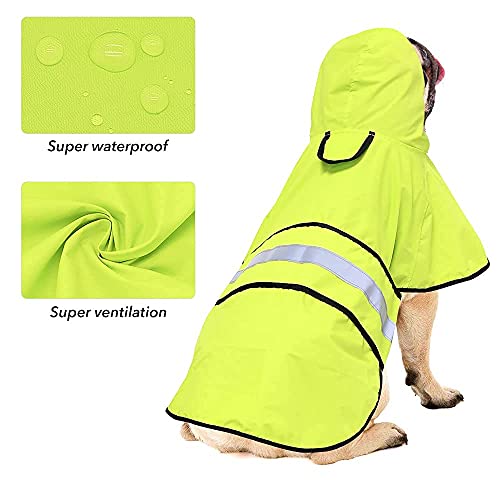Waterproof Dog Rain Coat (Neon Green / Medium)
