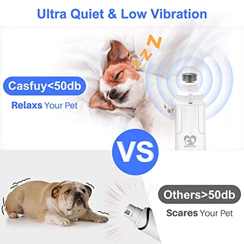Dog Nail Grinder with LED Light (White)