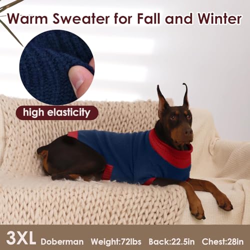 Dog Sweater XL (X-Large (Chest 24.5") / NavyBlue)