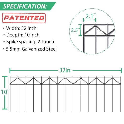 10 Pack 32" L x 10" H Animal Barrier Fence (32"x10" 10 pack / Black)