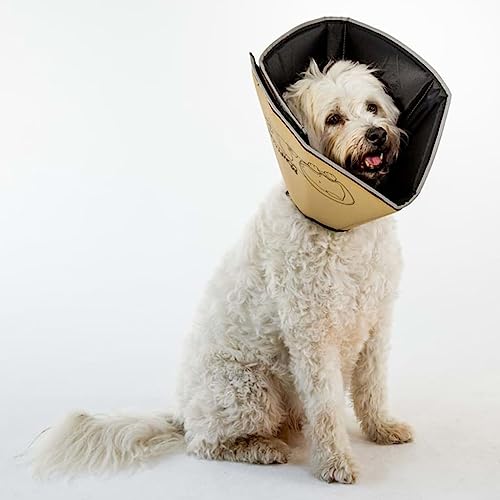 Comfy Cone Pet Cone for Dogs (Tan / XS(Neck to Nose 4.5"))