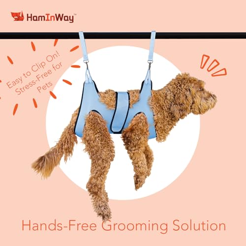 Pet Grooming Hammock (Blue)