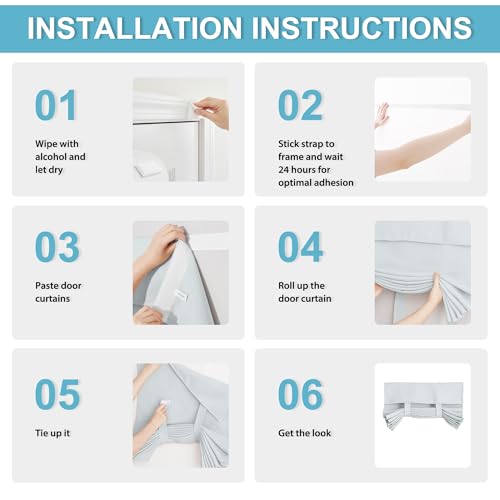 Blackout Door Curtain for Patio Front Tricia French Door Window (Greyish White / 30"W x 69"L (Pack of 1))