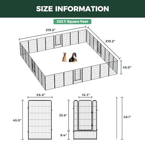 Rollick Dog Playpen (Black / 45"H)