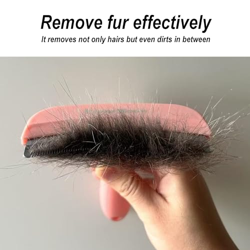 Pet Deshedding Tool with Curve Blade (Large / Pink)