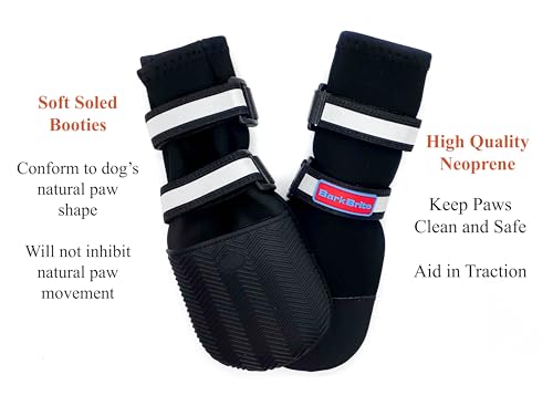 All Weather Neoprene Paw Protector Dog Boots with Reflective Straps in 5 Sizes! (XL)