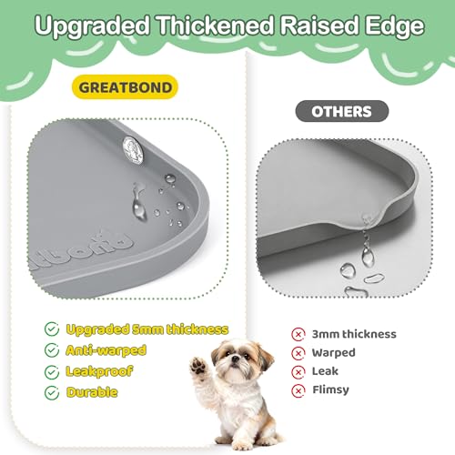 Waterproof Silicone Pet Feeding Mat (Grey)