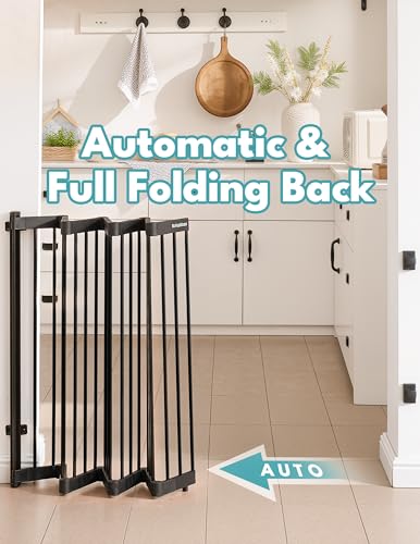 Retractable Safety Gate (Black / 45" Wide, 30" Tall)