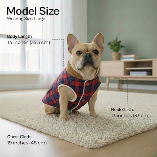 Dog Jacket Scottish Red Plaid Dog Outfit (XL / Scottish Red)