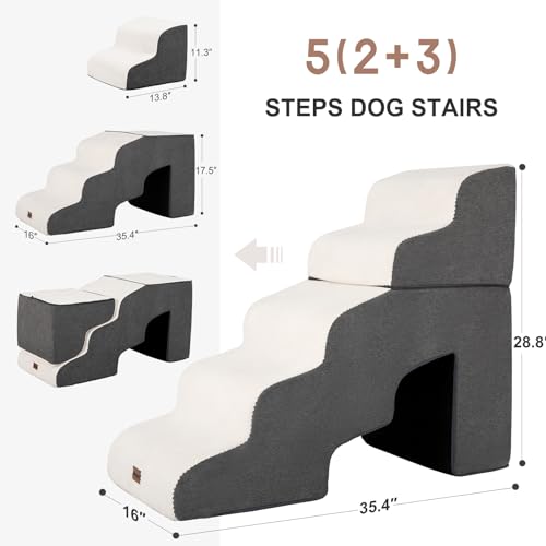 Dog Stairs for High Beds with Tunnel