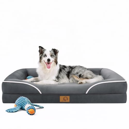 Dog Bed Large Sized Dog (42.0"Lx30.0"Wx7.0"H / 00-Dark Grey)