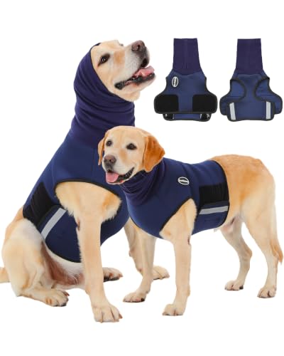 Dog Anxiety Vest with Hood (Blue / Large)