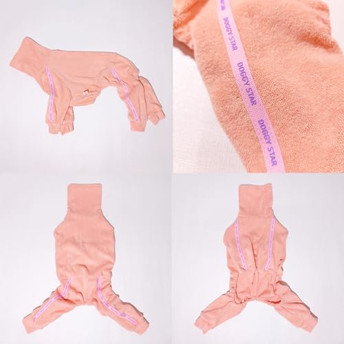 D Doggy Star Italian Greyhound Clothes Stretchy Towel Sports Onesie Outfit Whippet for Dog Coat (M / Towel Apricot)