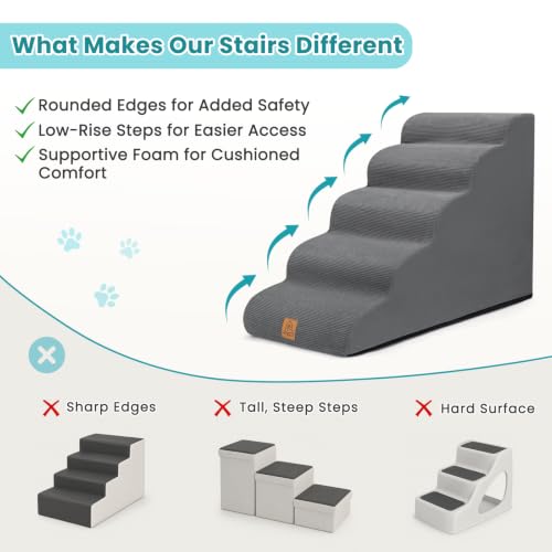 Dog Steps for High Bed (Gray / 5-Step (H22.4))